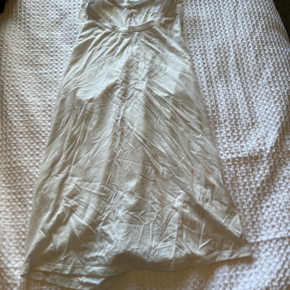 White old navy tie, back athletic tank